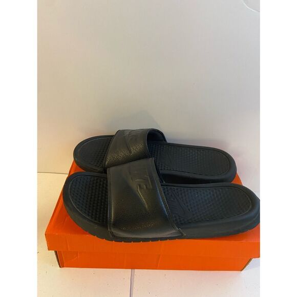 Nike sandals slides size 12 black - Picture 1 of 3